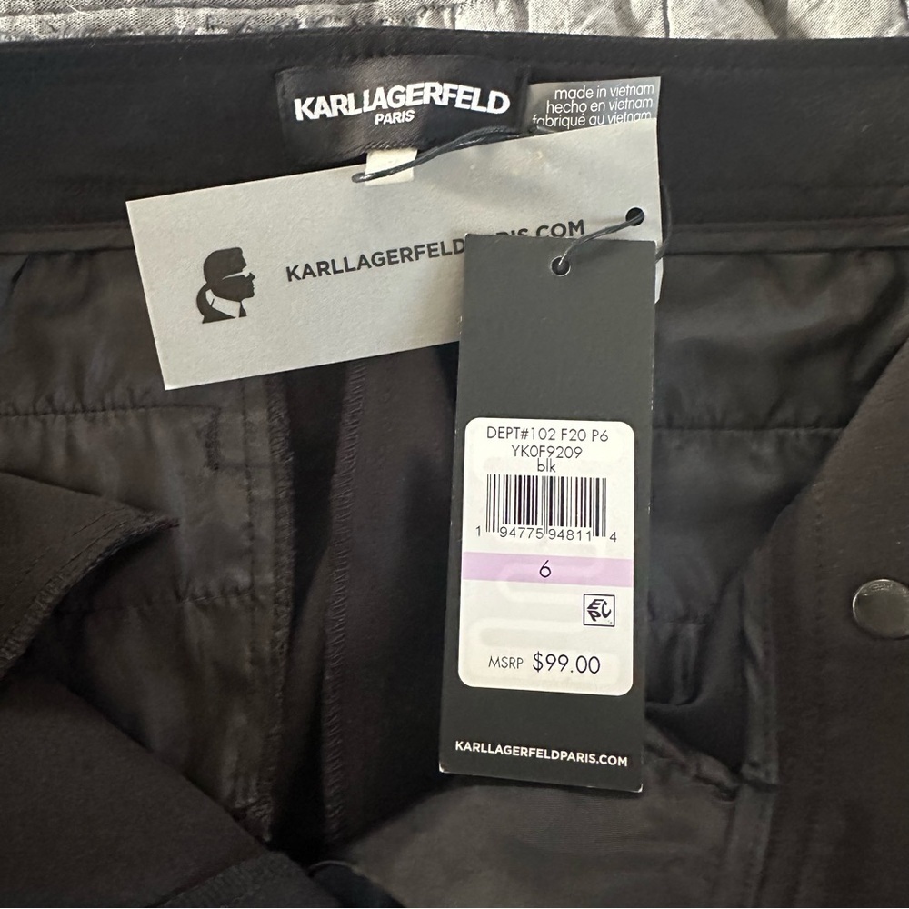 KARL LAGERFELD Black High waisted slacks - Picture 6 of 8